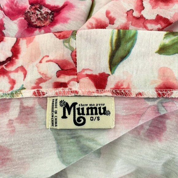 Show Me Your Mumu Womens Robe One Size Floral Print Tie Waist Short Sleeve - Picture 3 of 4